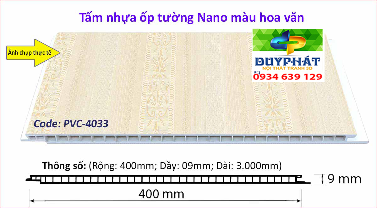 Tam nhua op tuong hoa van PVC 4033 - Tấm-nhựa-ốp-tường-hoa-văn-PVC-4033
