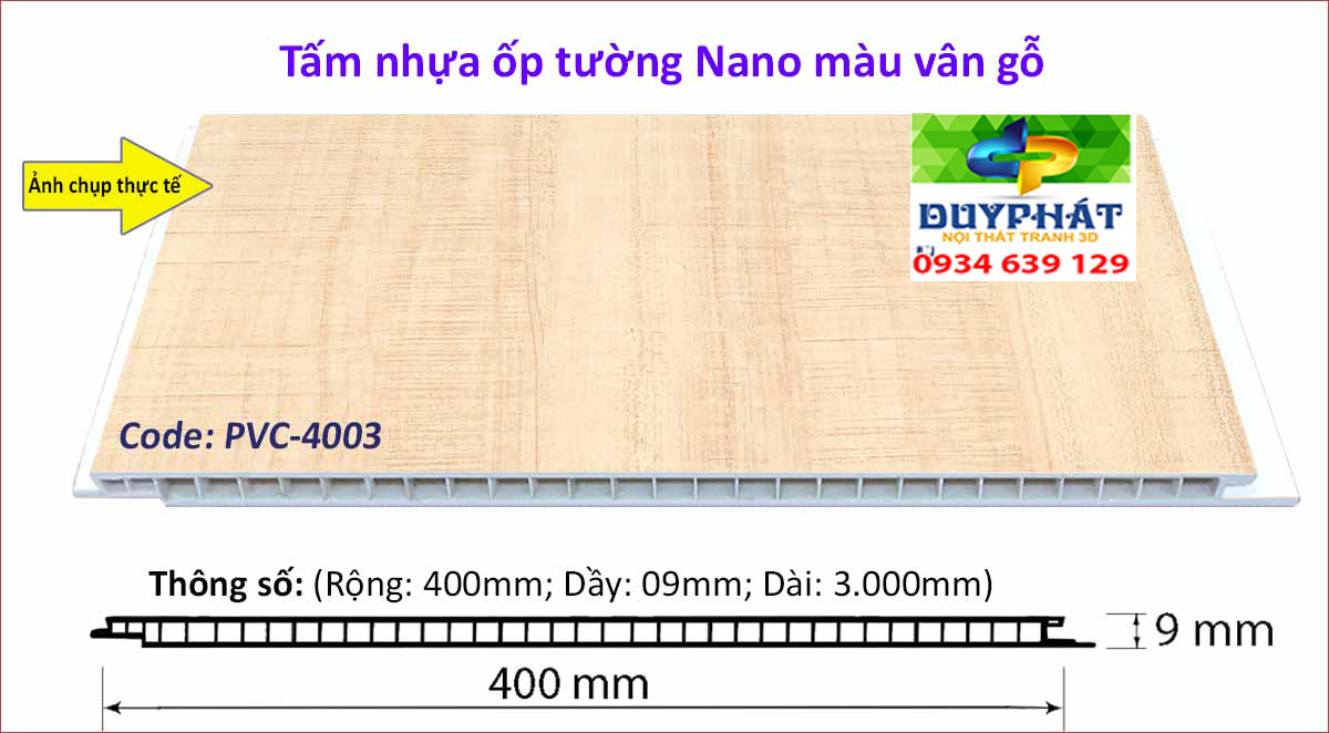 Tam nhua op tuong mau van go PVC 4003 - Tấm-nhựa-ốp-tường-màu-vân-đá-PVC-4003