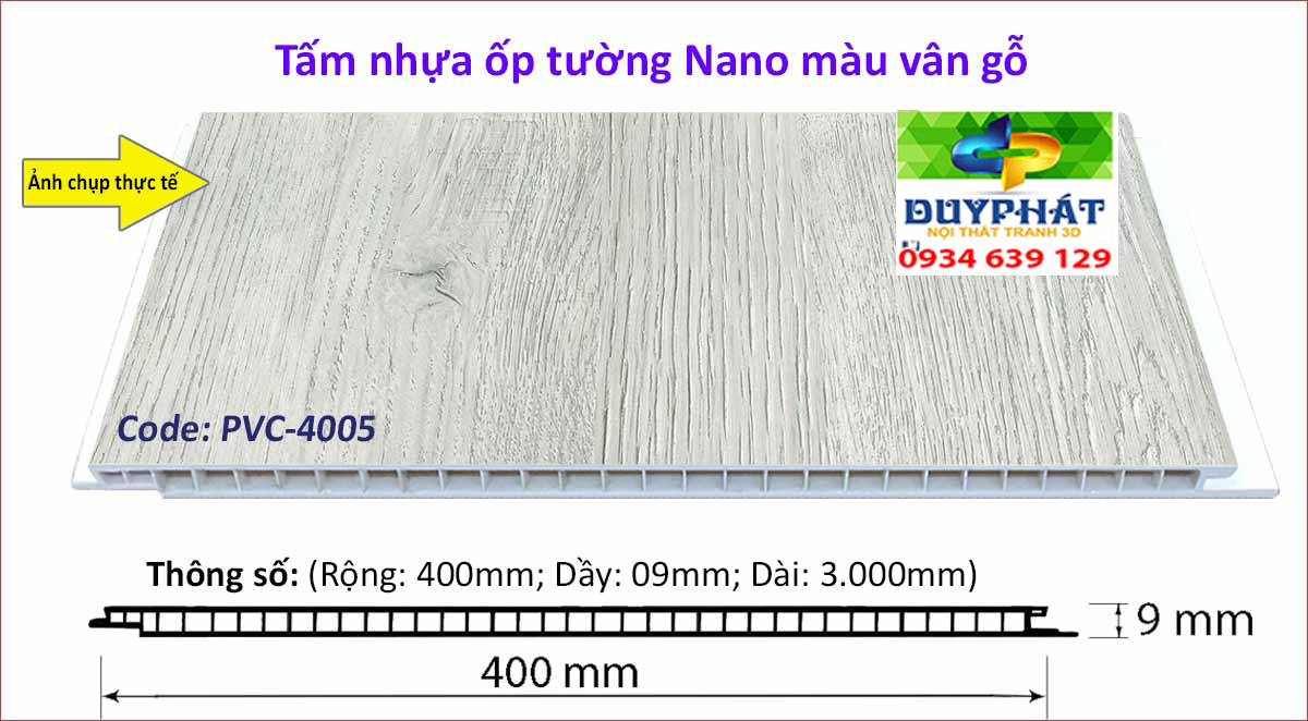 Tam nhua op tuong mau van go PVC 4005 - Tấm-nhựa-ốp-tường-màu-vân-đá-PVC-4005
