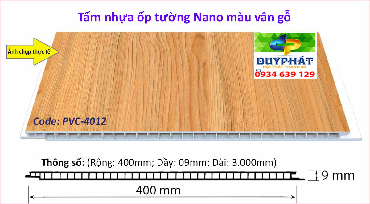 Tam nhua op tuong mau van go PVC 4012 1 - Tấm-nhựa-ốp-tường-màu-vân-gỗ-PVC-4012