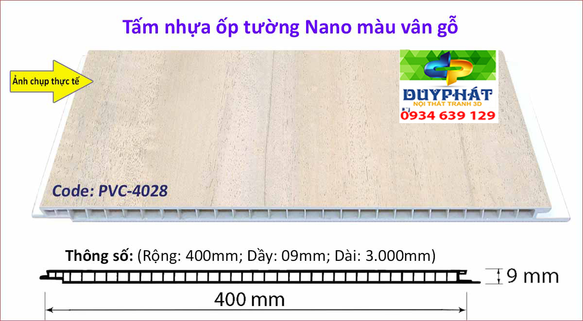 Tam nhua op tuong mau van go PVC 4028 - Tấm-nhựa-ốp-tường-màu-vân-gỗ-PVC-4028
