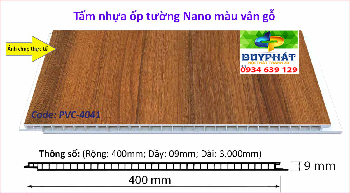 Tam nhua op tuong mau van go PVC 4041 - Tấm-nhựa-ốp-tường-màu-vân-gỗ-PVC-4041