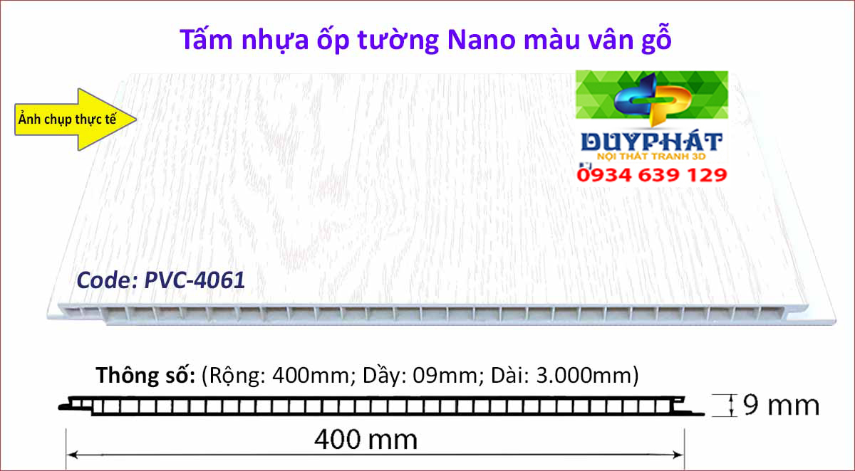 Tam nhua op tuong mau van go PVC 4061 - Tấm-nhựa-ốp-tường-màu-vân-gỗ-PVC-4061