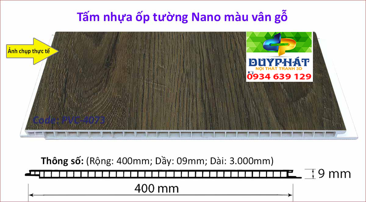 Tam nhua op tuong mau van go PVC 4073 - Tấm-nhựa-ốp-tường-màu-vân-gỗ-PVC-4073