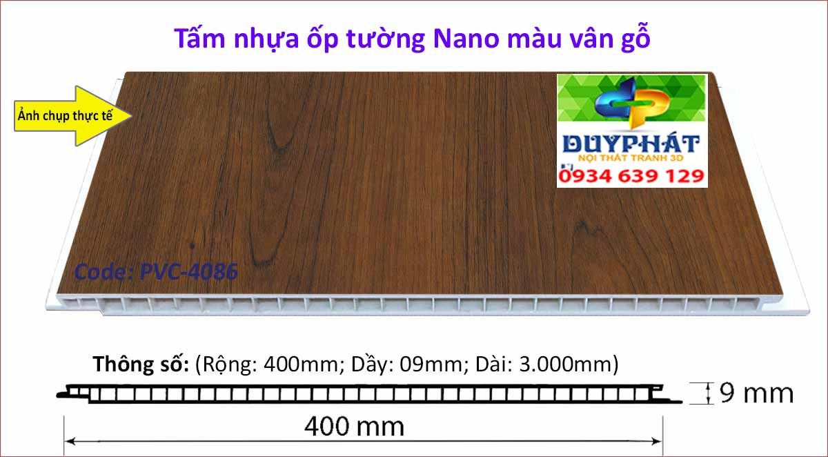 Tam nhua op tuong mau van go PVC 4086 - Tấm-nhựa-ốp-tường-màu-vân-gỗ-PVC-4086