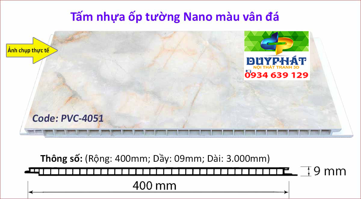Tam nhua op tuong van da PVC 4051 - Tấm-nhựa-ốp-tường-vân-đá-PVC-4051